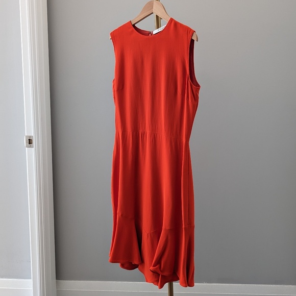 Givenchy Orange Crew Neck Midi Length Dress - Picture 3 of 7
